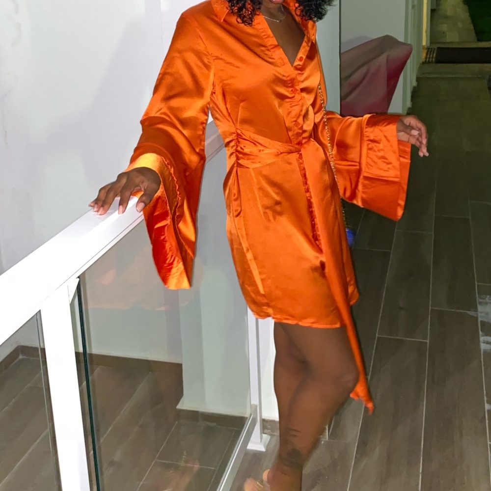 Flare Sleeve Cocktail Dress
